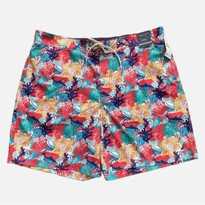 Nautica Men’s Tropical Coral Reef Swim Trunks Board Shorts XXL NWT